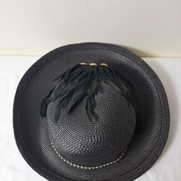 Amalgamated textile clothing union. Made in the USA Vintage feathered black hat - Picture 7 of 15